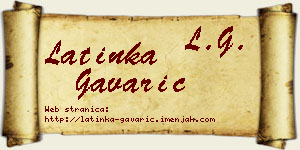 Latinka Gavarić vizit kartica